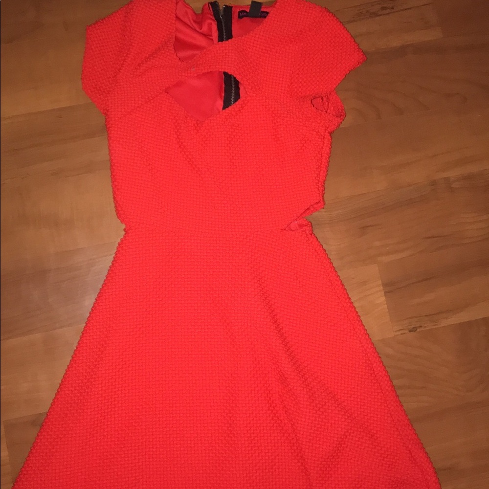 Red skater dress